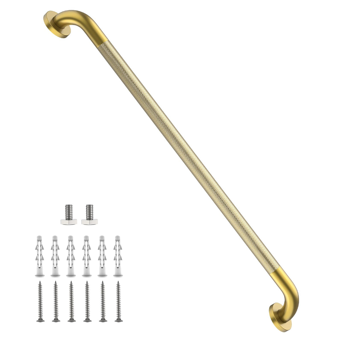 Shower Grab Bar 16 Inch, Brushed Nickel Bathroom Safety Grab Bar