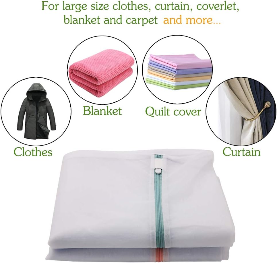 Tenn Well 2Pk 43x35" Extra Large Mesh Laundry Bags Jumbo for Blankets XXXXL