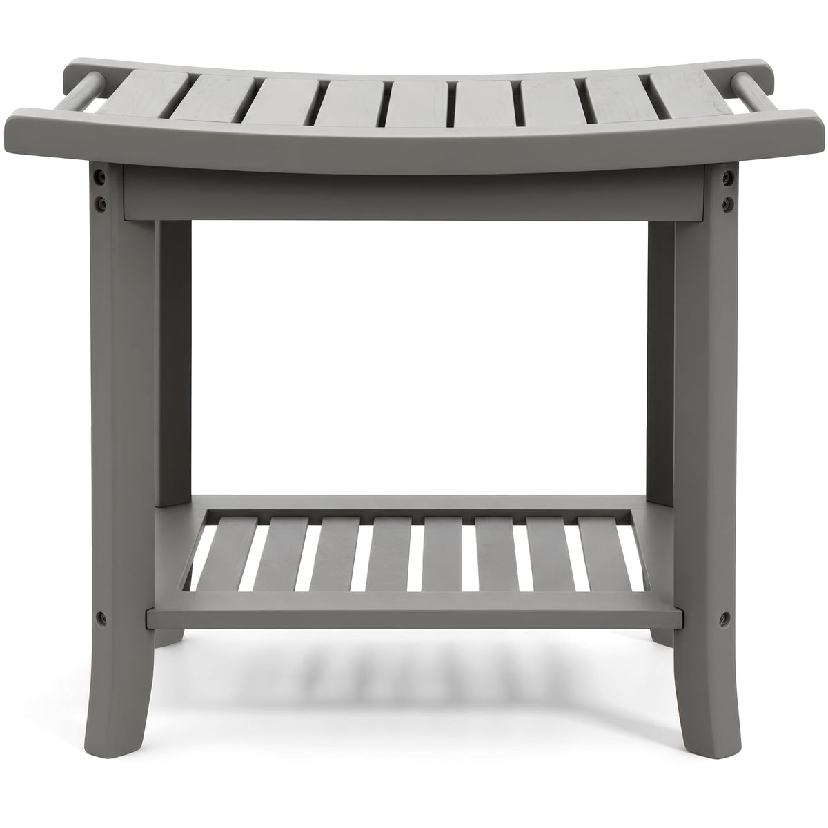 Teak shower bench with Storage Shelf, Shower Stool for Inside Shower, Waterproof Shower Bench Seat, Shower Chair for Inside Shower, Wood Bench, Bathroom Bench (Natural Wood) (Bamboo Wood)