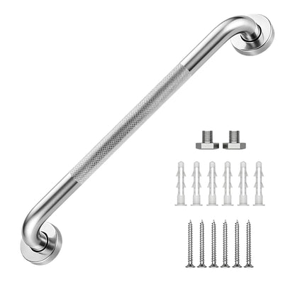 16 Inch Shower Grab Bars, 2 Pack Chrome Safety Bars 1.25" Dia