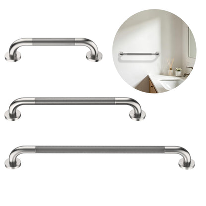 3 Pack Anti Slip Shower Grab Bar, Munzong 12" 16" 16" White Bathroom Bar
