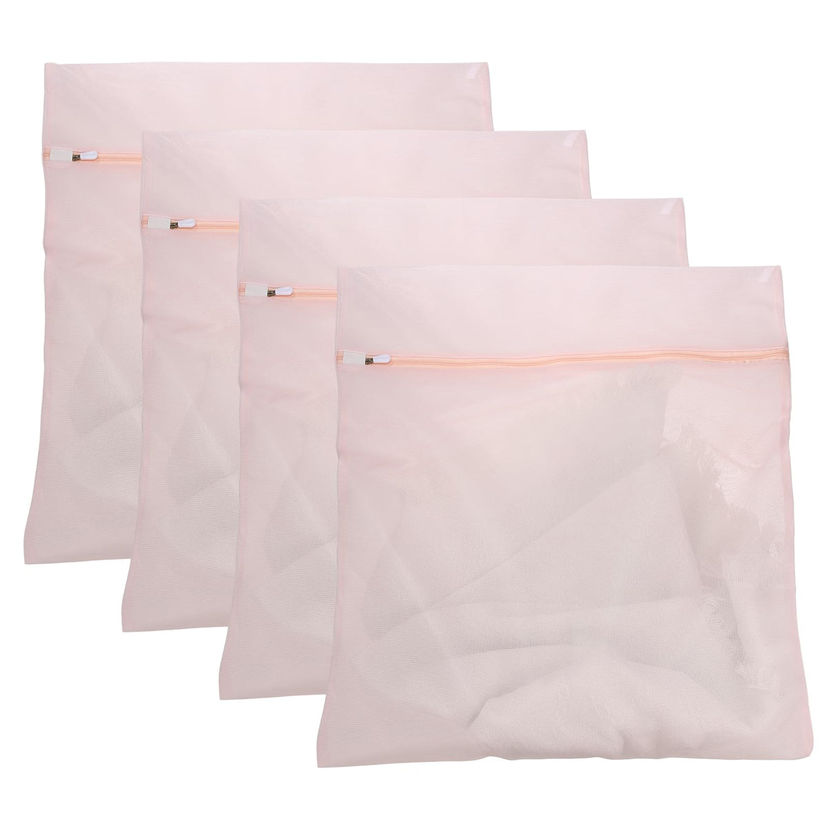 uxcell 4pcs Mesh Laundry Bags Delicates 12"x16"Mesh Washing Bags Fine Pink