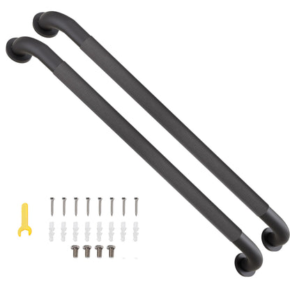 36 Inch Shower Grab Bar, Bathroom Grab Bar Handle with Anti-Slip Knurled Grip, Stainless Steel Bath Balance Bar, 1.25" Diameter Bath Safety Bar Support for Seniors Elderly Pregnant, Brushed Nickel