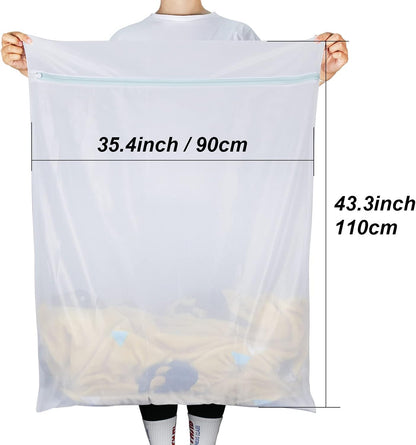 Tenn Well 2Pk 43x35" Extra Large Mesh Laundry Bags Jumbo for Blankets XXXXL