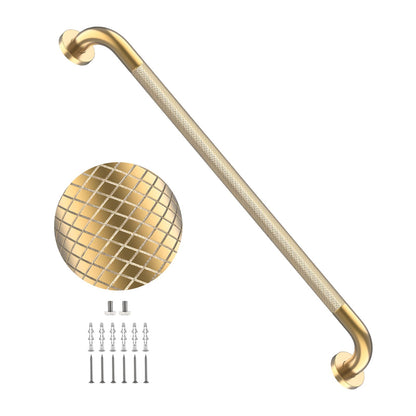 2 Pack 24 Inch Polished Chrome Anti Slip Knurled Shower Grab Bar