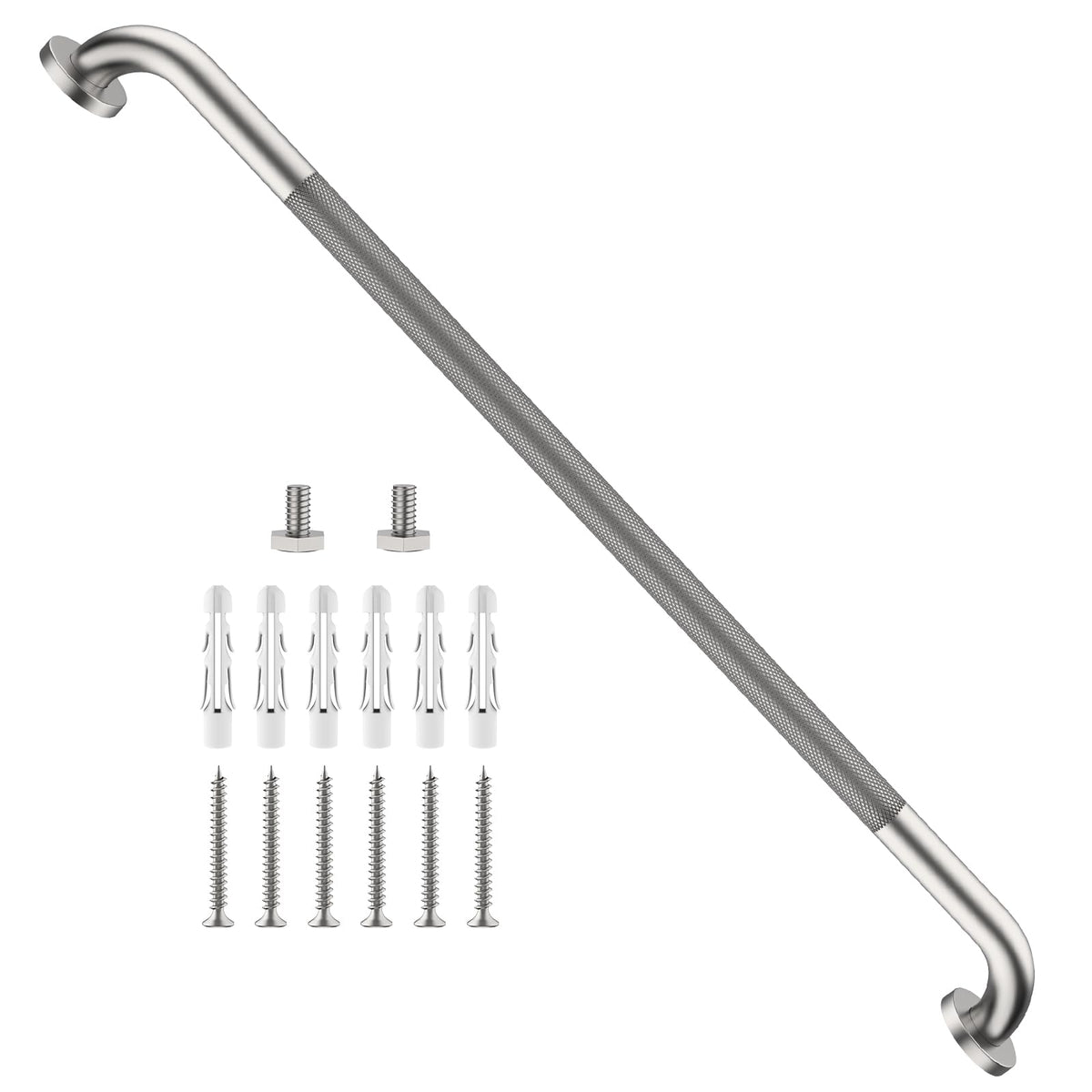 Shower Grab Bar 16 Inch, Brushed Nickel Bathroom Safety Grab Bar
