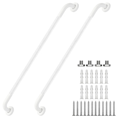 16 Inch Grab Bars 1.25" Dia,2 Pack Brushed Nickel 304 Stainless Steel Bathroom Grab Bar,Anti Slip Knurled Safety Bar,Wall Mount Handicap Grab Bars,Support Handrail for Seniors Elderly Injury
