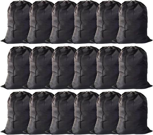 Extra Large Laundry Bag 30"x40", Black, 18 Pack