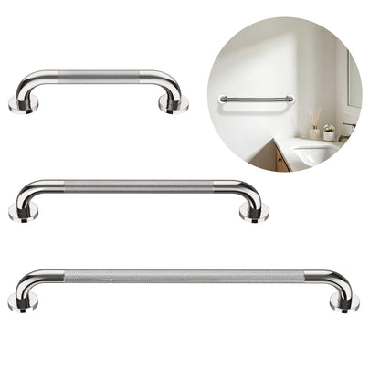 3 Pack Anti Slip Shower Grab Bar, Munzong 12" 16" 16" White Bathroom Bar