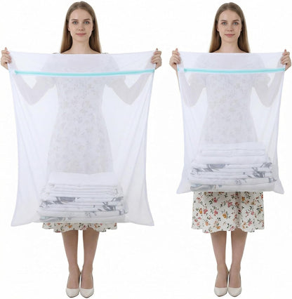 6 Pack Extra Large Mesh Laundry Bags for Delicates XX-L 43"x35" and 24"x32"