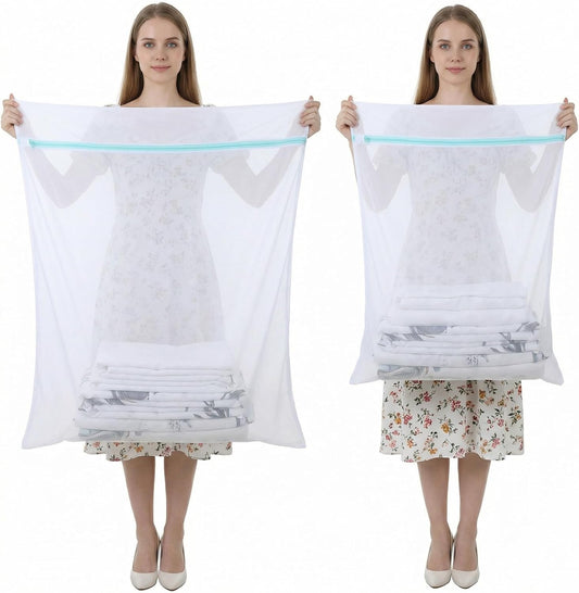 6 Pack Extra Large Mesh Laundry Bags for Delicates XX-L 43"x35" and 24"x32"