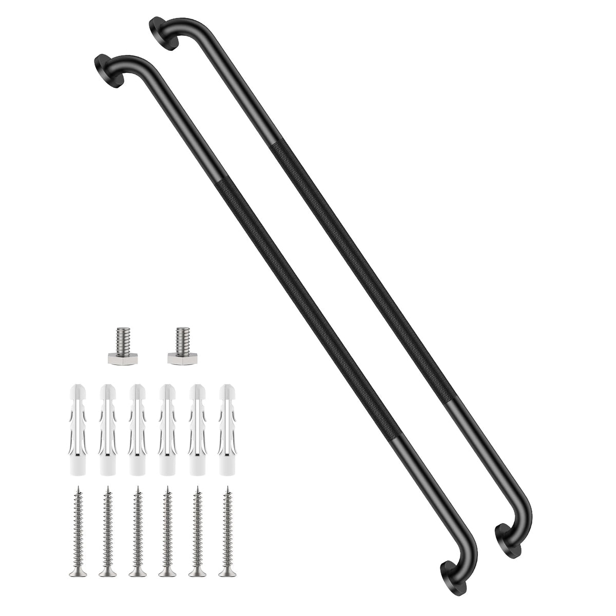 12 Inch Anti Slip Grab Bars for Wall, Munzong Stainless Steel Shower Bars