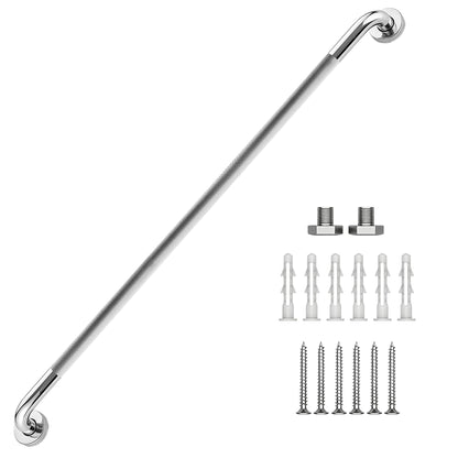 16 Inch Grab Bars 1.25" Dia,2 Pack Brushed Nickel 304 Stainless Steel Bathroom Grab Bar,Anti Slip Knurled Safety Bar,Wall Mount Handicap Grab Bars,Support Handrail for Seniors Elderly Injury