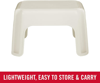 Rubbermaid Roughneck Step-Stool, Bisque, Lightweight, Holds up to 300 pounds, Ideal for Kitchen-Bath, Skid-Resistant