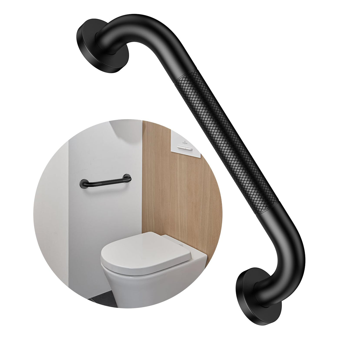 12 Inch Anti Slip Grab Bars for Wall, Munzong Stainless Steel Shower Bars