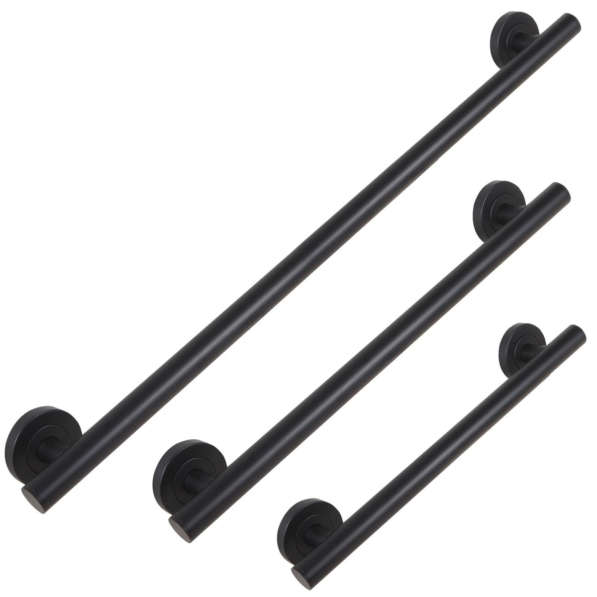 Lava Odoro Shower Safety Bar for Seniors Disabled, 3-Pack Shower Grab Bar