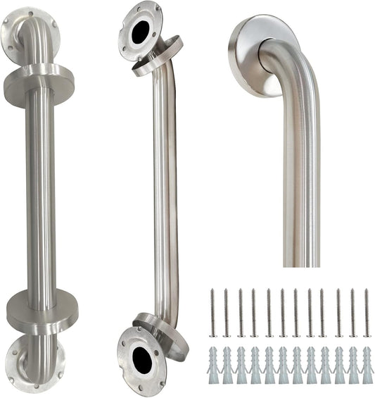 16 Inch Brushed Nickel Grab Bar for Bathroom, 2 Pack