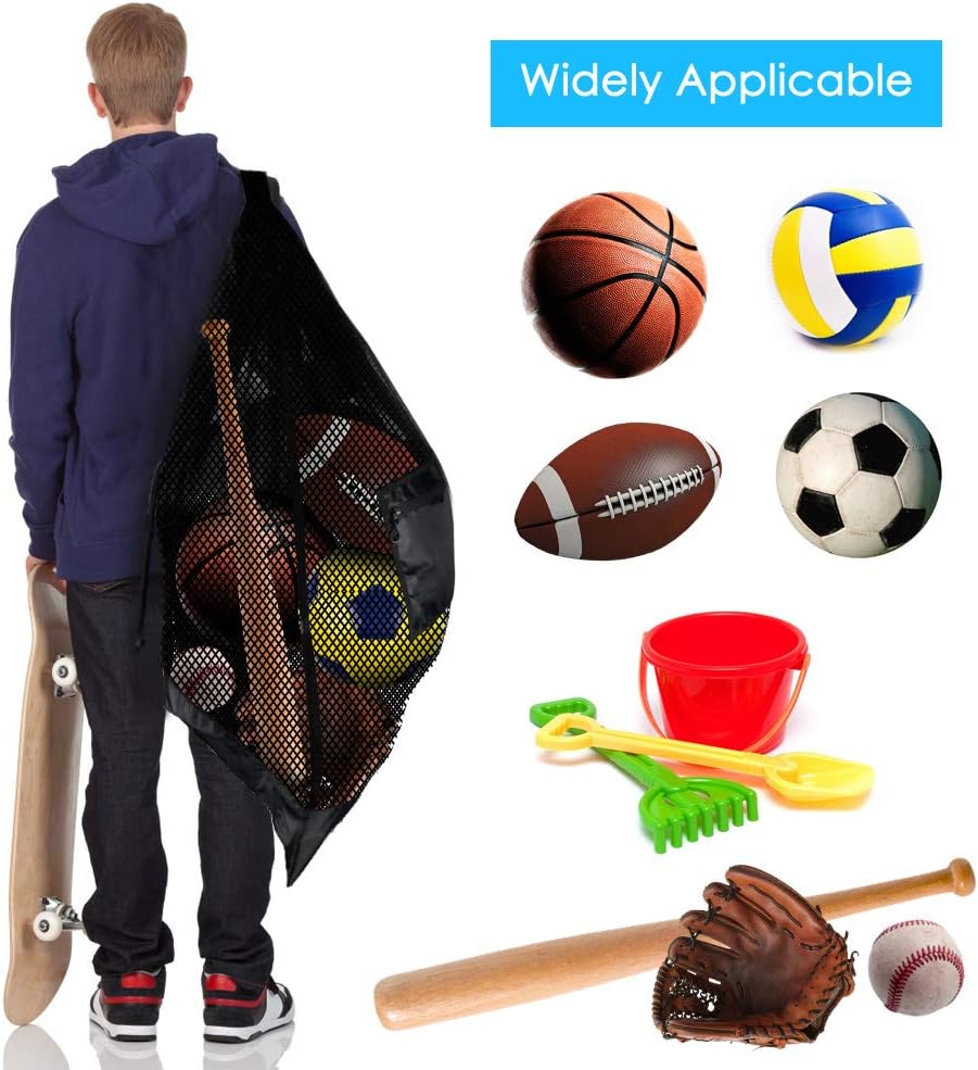 BROTOU Thickened Extra Large Sports Ball Bag Mesh Socce Ball Bag