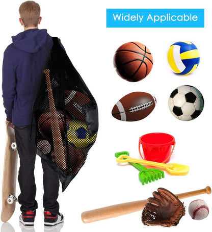 BROTOU Thickened Extra Large Sports Ball Bag Mesh Socce Ball Bag