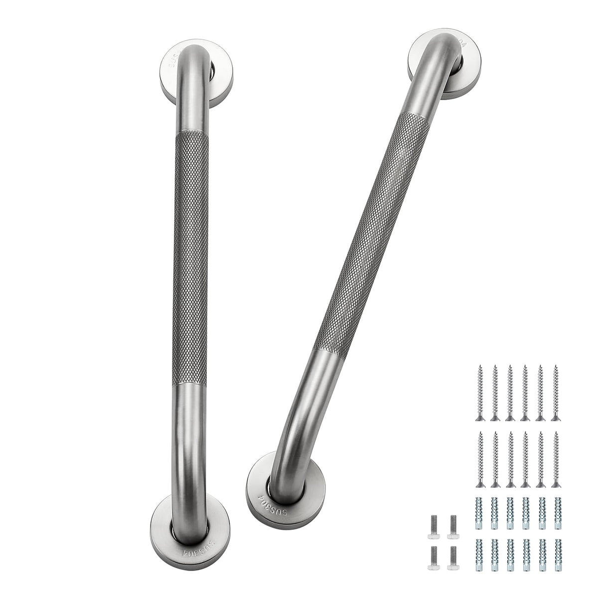 Grab Bars for Shower, 18 Inch Shower Handle, 2 Pack, Brushed Nickel