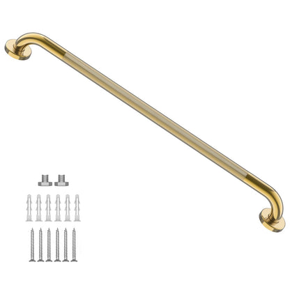 Black Knurled Grab Bar 36 Inch, Safety Shower Handrail for Senior