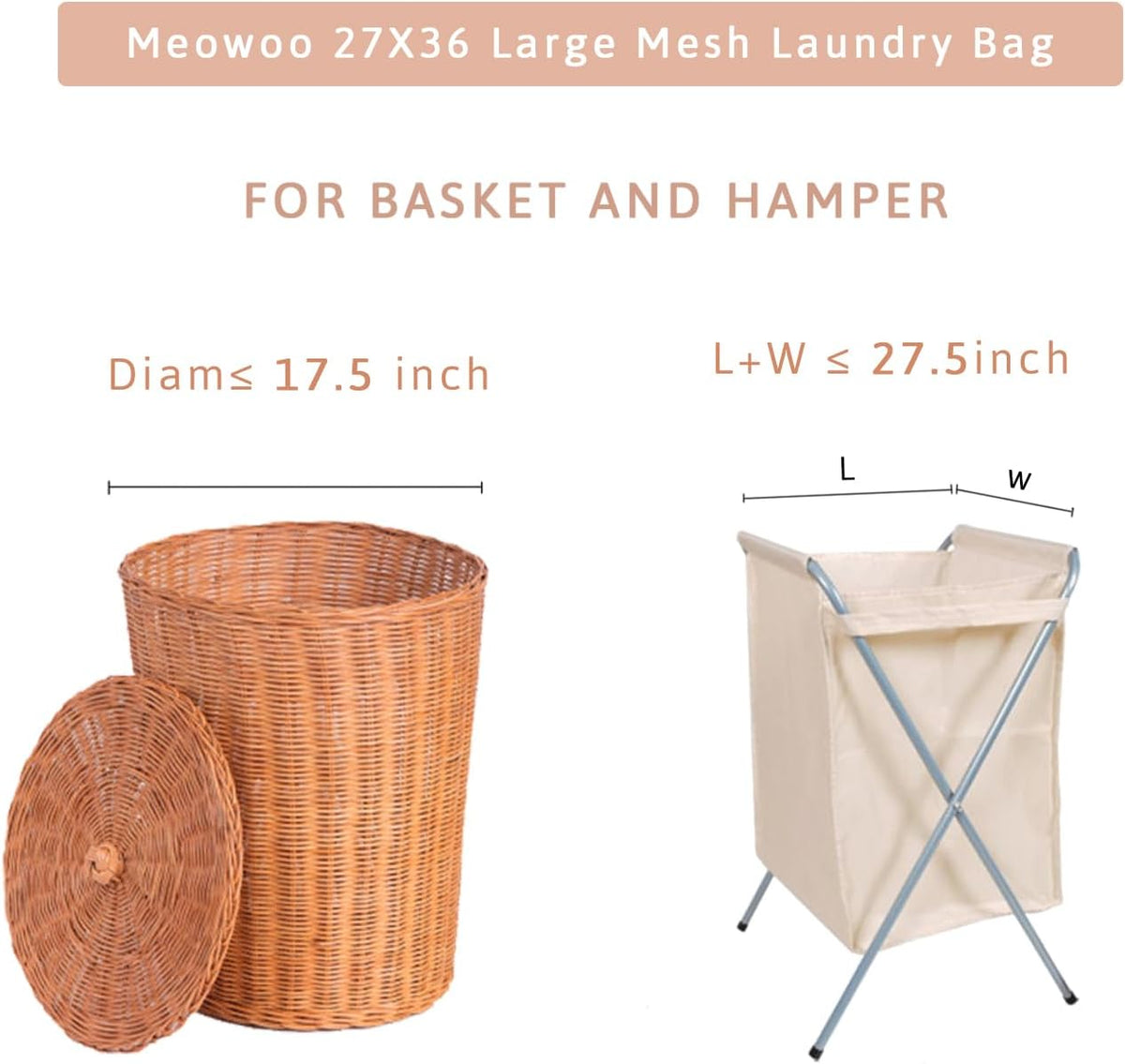 Meowoo 4Pcs Large Mesh Laundry Bag, 27×36inch