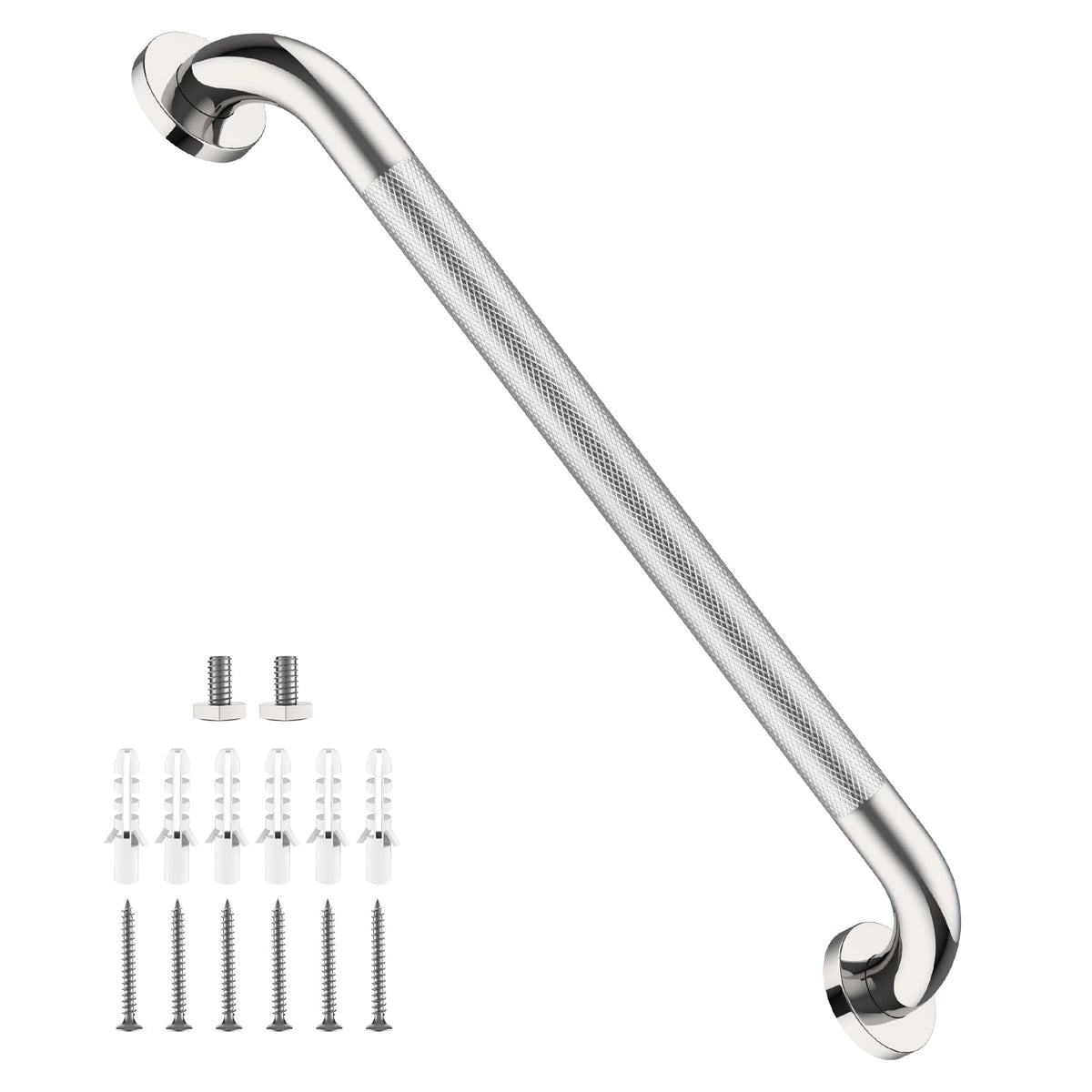 Shower Grab Bar 16 Inch, Brushed Nickel Bathroom Safety Grab Bar