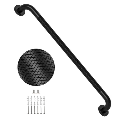 2 Pack 24 Inch Polished Chrome Anti Slip Knurled Shower Grab Bar