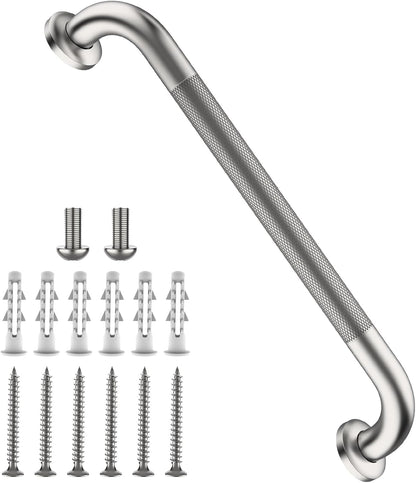 Shower Grab Bar 16 Inch, Brushed Nickel Bathroom Safety Grab Bar