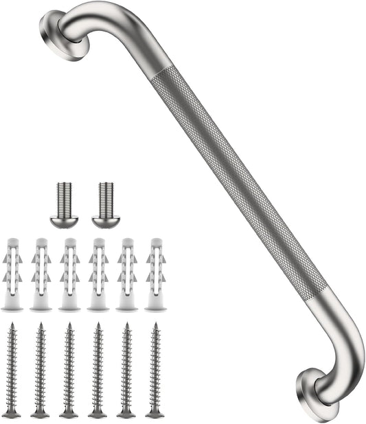 Shower Grab Bar 16 Inch, Brushed Nickel Bathroom Safety Grab Bar