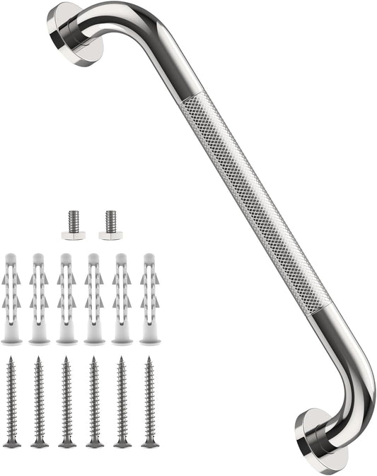 ZUEXT 16 Inch Chrome Safety Grab Bar for Bathroom Shower, Stainless Steel