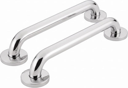 Moen Bathroom Safety 12-Inch Peened Textured Grip Stainless Steel Bathroom Grab Bar with Concealed Screws, Shower Handles for Elderly, R8712P