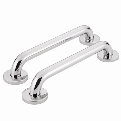 Moen Bathroom Safety 12-Inch Peened Textured Grip Stainless Steel Bathroom Grab Bar with Concealed Screws, Shower Handles for Elderly, R8712P