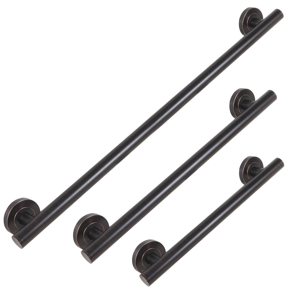 Lava Odoro Shower Safety Bar for Seniors Disabled, 3-Pack Shower Grab Bar