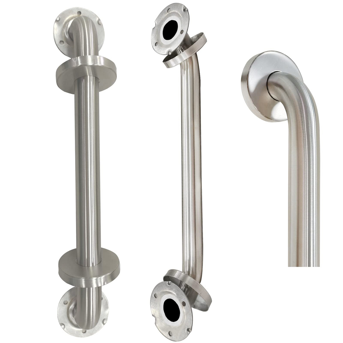 16 Inch Brushed Nickel Grab Bar for Bathroom, 2 Pack