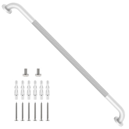 2 Pack 24 Inch Polished Chrome Anti Slip Knurled Shower Grab Bar
