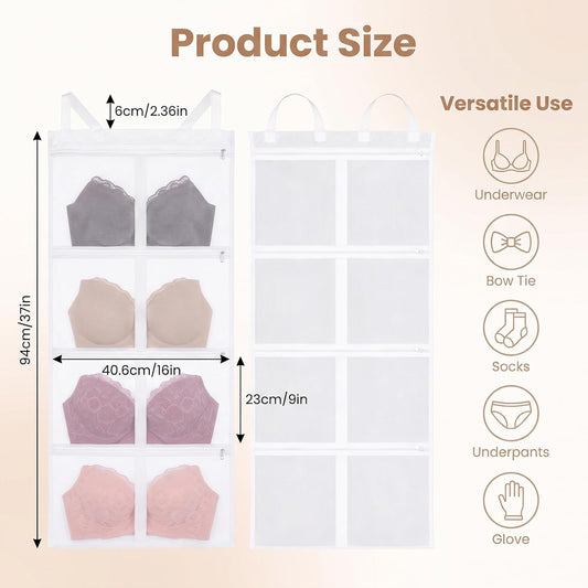 3 Pack Laundry Bra Washing Bags with Zipper