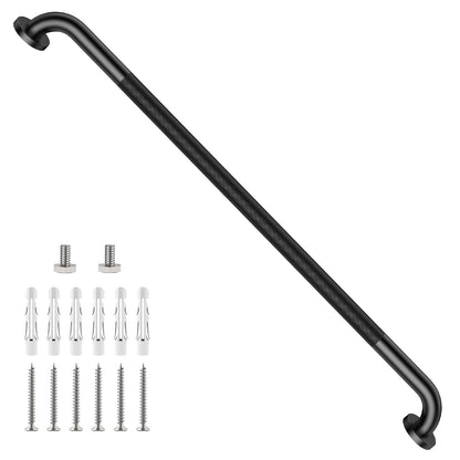 2 Pack 24 Inch Polished Chrome Anti Slip Knurled Shower Grab Bar