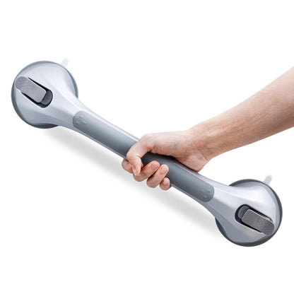 LEVERLOC Grab Bars for Shower,Suction Shower Handles,2 Pack,16.8",Grey