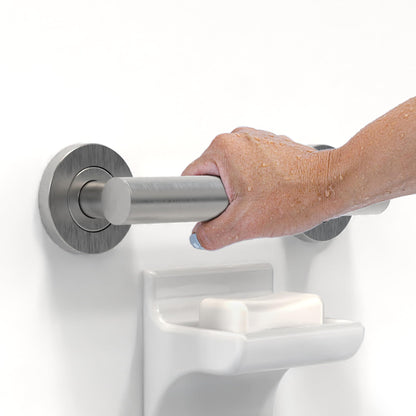Bath, Shower and Toilet Safety Grab Bar for Seniors and Handicaps, ADA Compliant Mobility Aid Balance Assist Handle, Stainless Steel