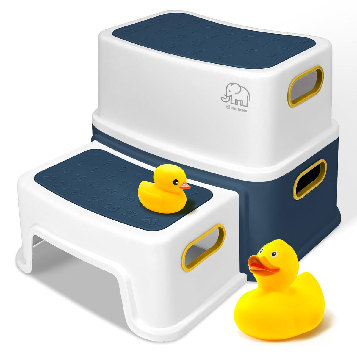 Forbena Toddler Step Stool for Bathroom Sink, 2 Step Stool for Kids Toilet