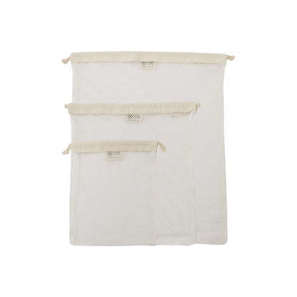 Simple Ecology Organic Cotton Mesh Laundry Bag – Set of 3 (L,M,S)