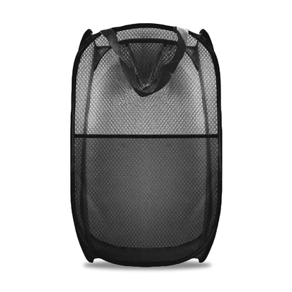 Collapsible Pop Up Laundry Hamper, Extra Large Mesh Foldable Laundry Basket Bag, 28" x 16" x 16", 4 Pack (Black + Pink + Grey + Blue)