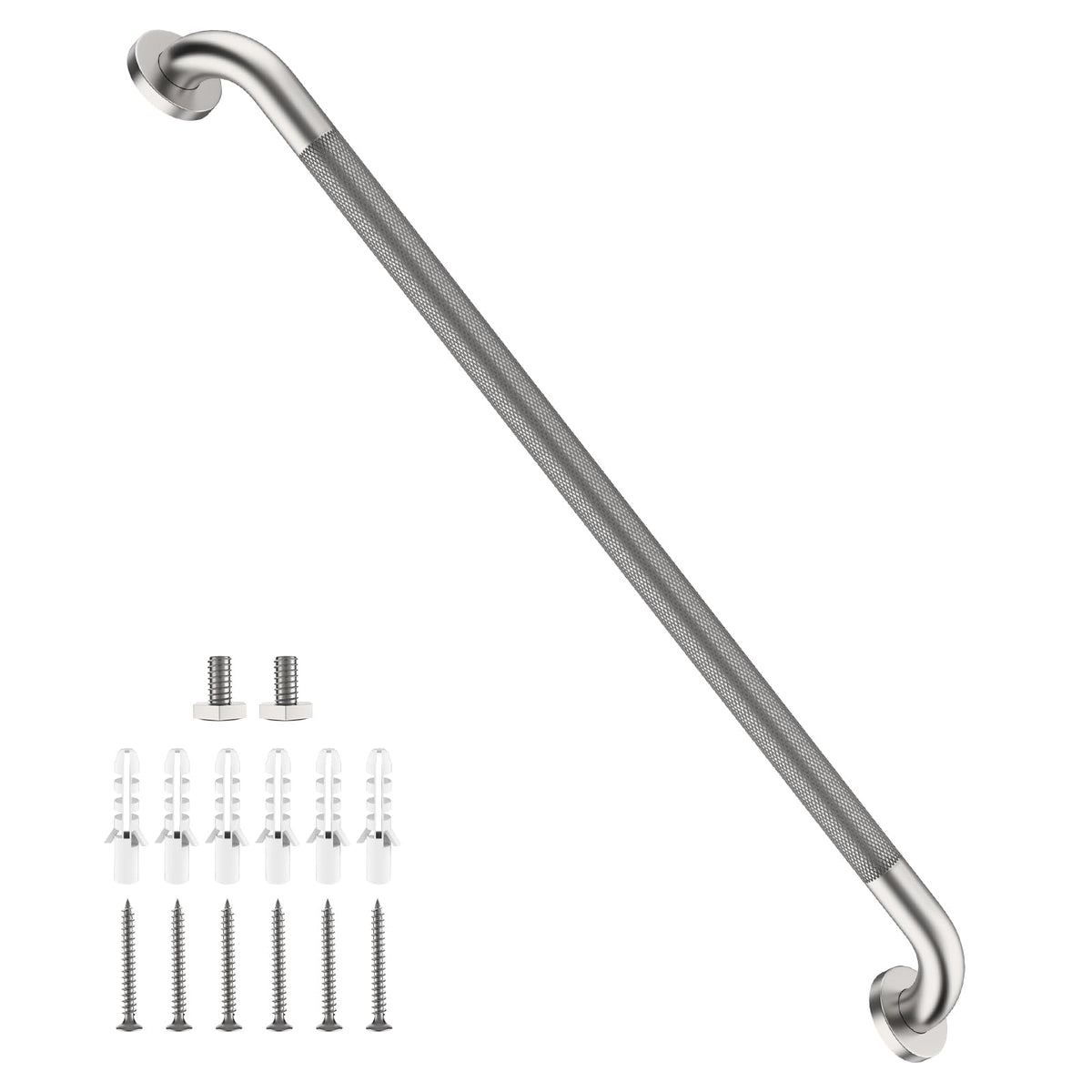 Shower Grab Bar 16 Inch, Brushed Nickel Bathroom Safety Grab Bar