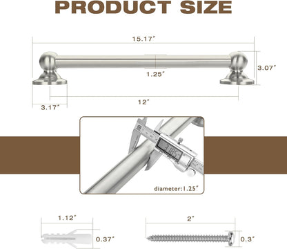 Shower Grab Bar, Safety Bathroom Assist Handle for Elderly 12 Inch