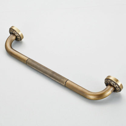 12 Inch Anti Slip Shower Safety Grab Bar, NEWRAIN Antique Brass Bathroom Grab Bar, Knurled Bathroom Balance Bar,Safety Hand Rail Support,Handicap Elderly Injury Senior Assist Bath Handle