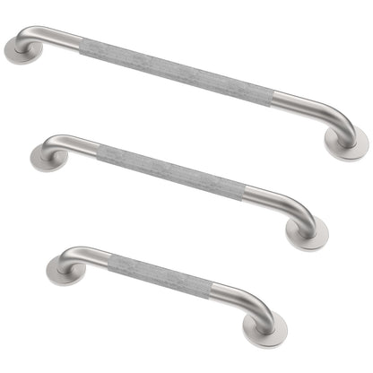 Grab Bar Bundle for ADA Compliance, Brushed Stainless Steel 1.5" Diameter 3-Piece Set (18", 36", 42") for Commercial Restrooms & Shower Safety Bars for Seniors