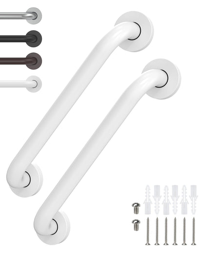 2 Pack 16 Inch Grab Bars for Wall Oil Brown