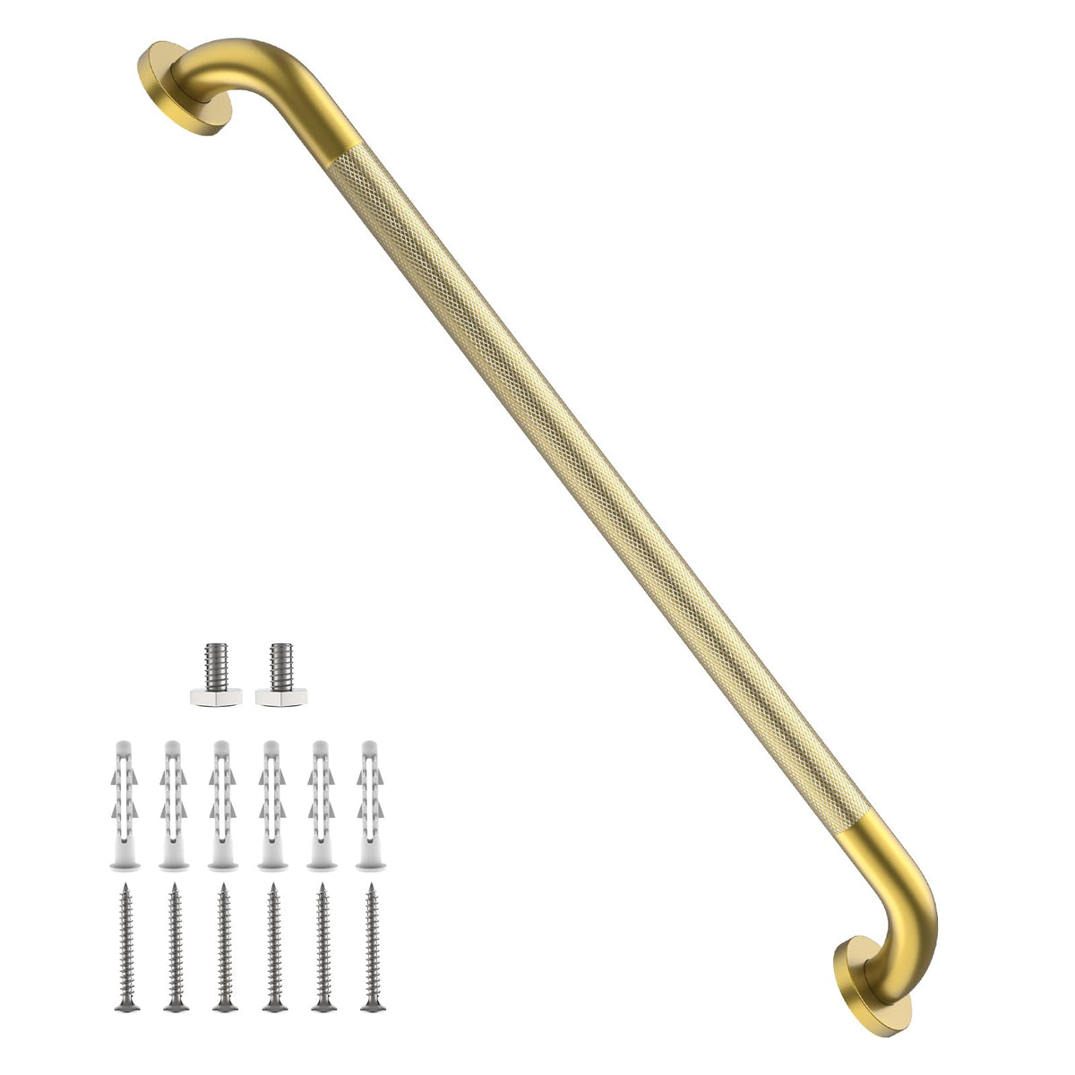 Shower Grab Bar 16 Inch, Brushed Nickel Bathroom Safety Grab Bar