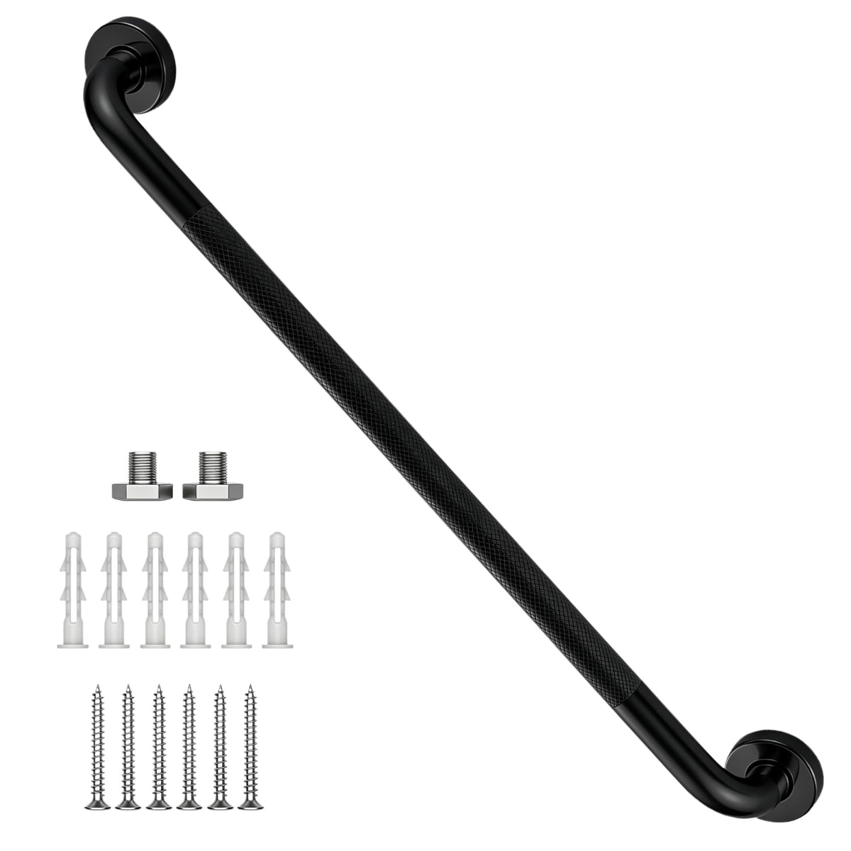 16 Inch Shower Grab Bars, 2 Pack Chrome Safety Bars 1.25" Dia